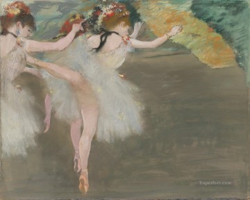  dans Painting - DANSEUSES EN BLANC Edgar Degas